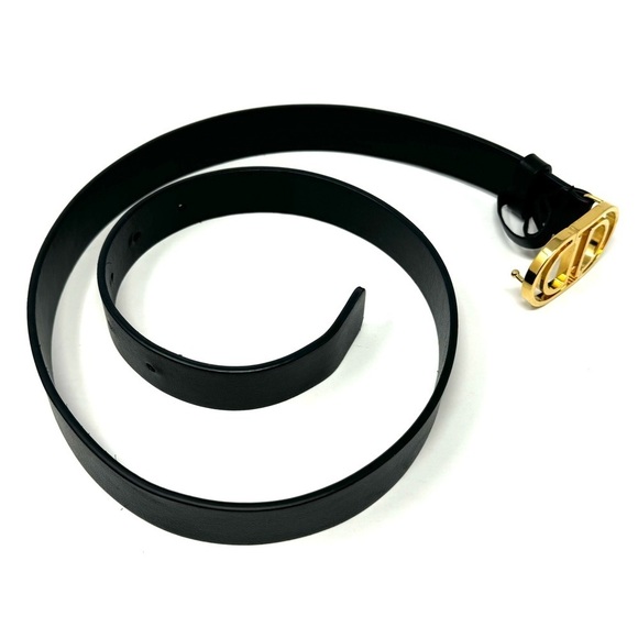 Dior 30 Montaigne CD Belt – Black Leather, Gold Buckle, Size 80 - Picture 8 of 8